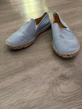 Talbots Light Blue Slip-On Espadrille Flats Sz 7 EUC